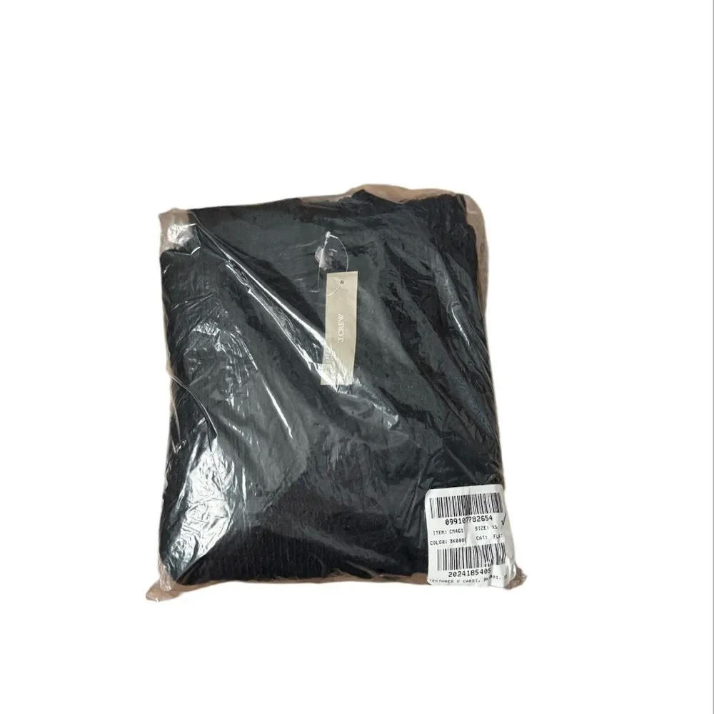 NWT J CREW Marina V-neck cardigan in black